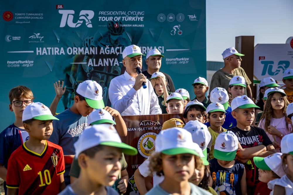 58. CUMHURBAŞKANLIĞI TÜRKİYE BİSİKLET TURU HATIRA ORMANI İÇİN ALANYA’DA AĞAÇ DİKİM TÖRENİ GERÇEKLEŞTİRİLDİ