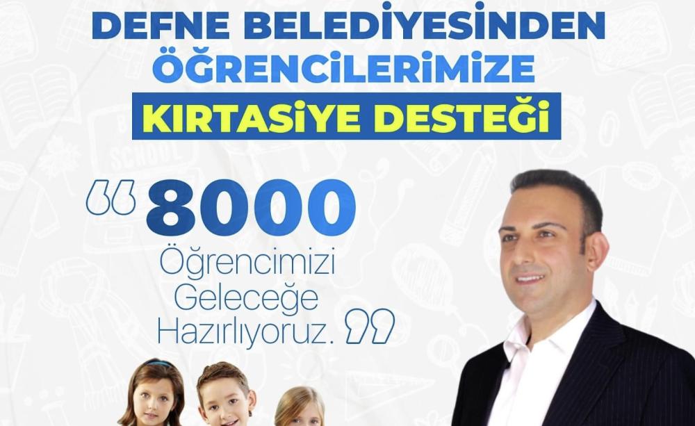 DEFNE BELEDİYESİ’NDEN İLKOKUL ÖĞRENCİLERİNE KIRTASİYE VE ÇANTA DESTEĞİ