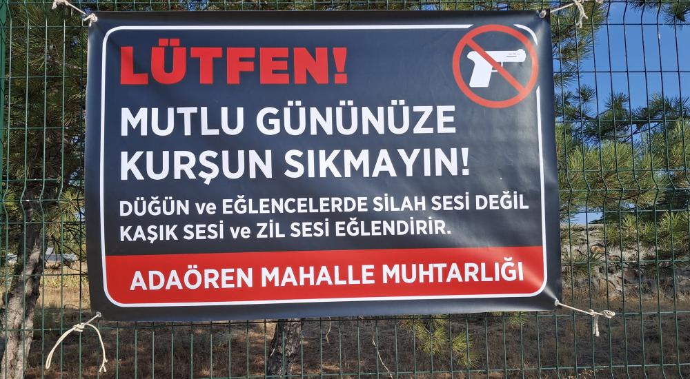 BEYPAZARI’NIN ADAÖREN MAHALLESİNDE CENAZE YEMEKLERİ VE DÜĞÜNLERDE SİLAH ATILMASI YASAKLANDI