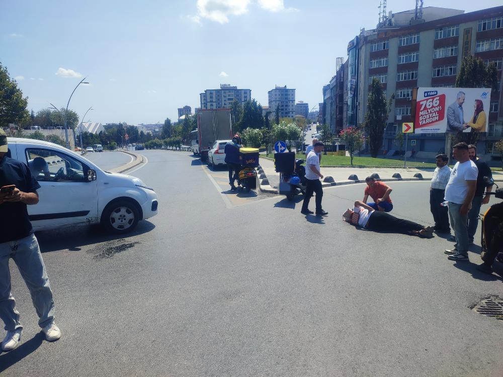 MOTORUN ÇARPTIĞI KAZADA 1 KİŞİ YARALANDI