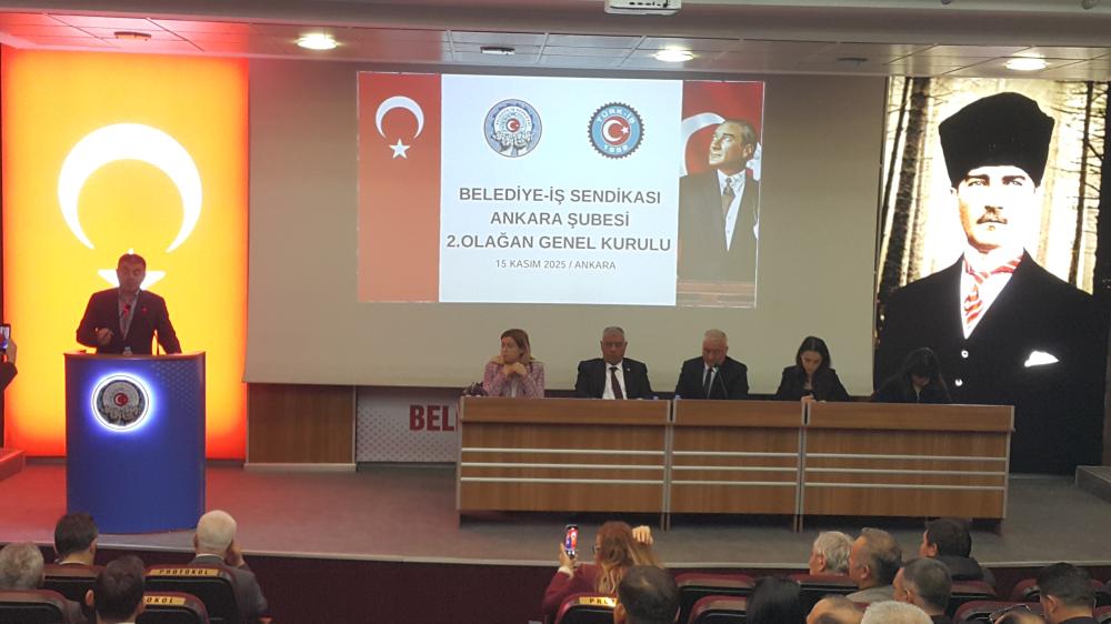BELEDİYE-İŞ SENDİKASI ANKARA ŞUBE BAŞKANI MURAT YURDAKUL GÜVEN TAZELEDİ