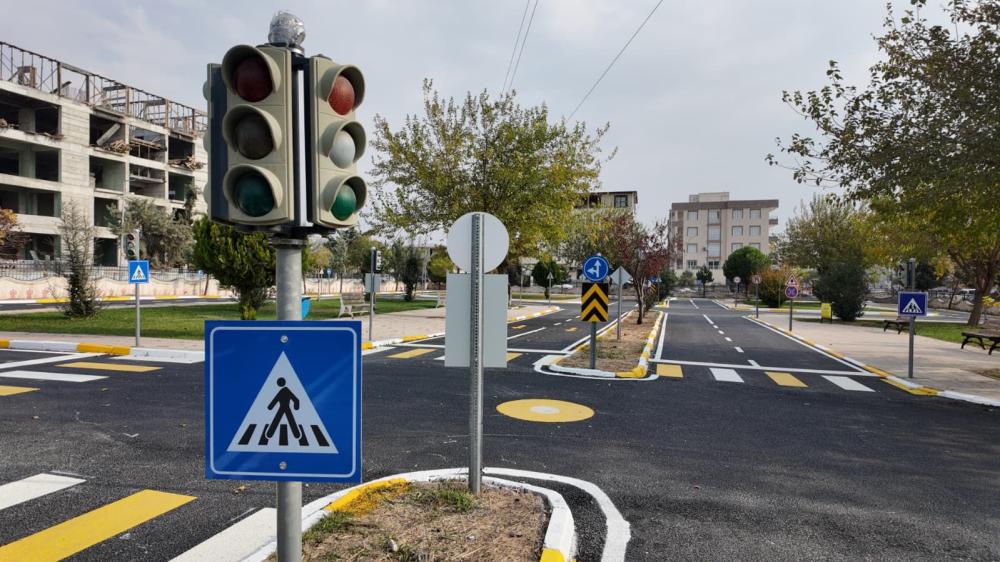 ADIYAMAN’DA DEPREMDE HASAR GÖREN TRAFİK PARKI YENİLENDİ