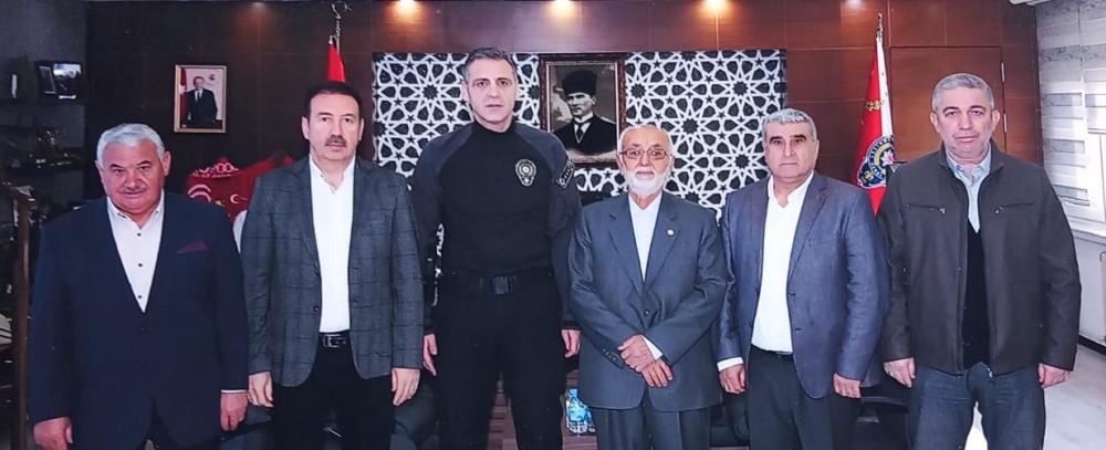 GÖNÜLLÜ KURULUŞLARDAN EMNİYET MÜDÜRÜ AYDIN’A NEZAKET ZİYARETİ