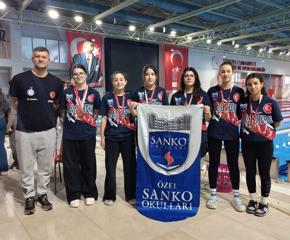 SANKO Okulları Genç Kız Yüzme Takımı Bölge Şampiyonu Oldu