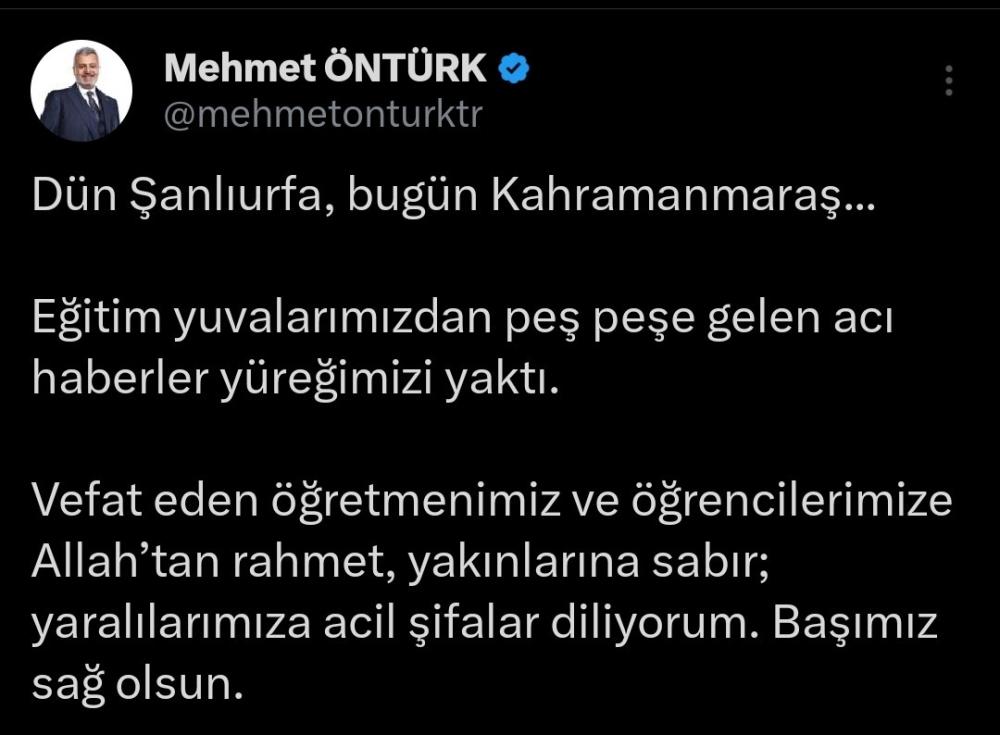 BAŞKAN ÖNTÜRK: YÜREĞİMİZ YANDI