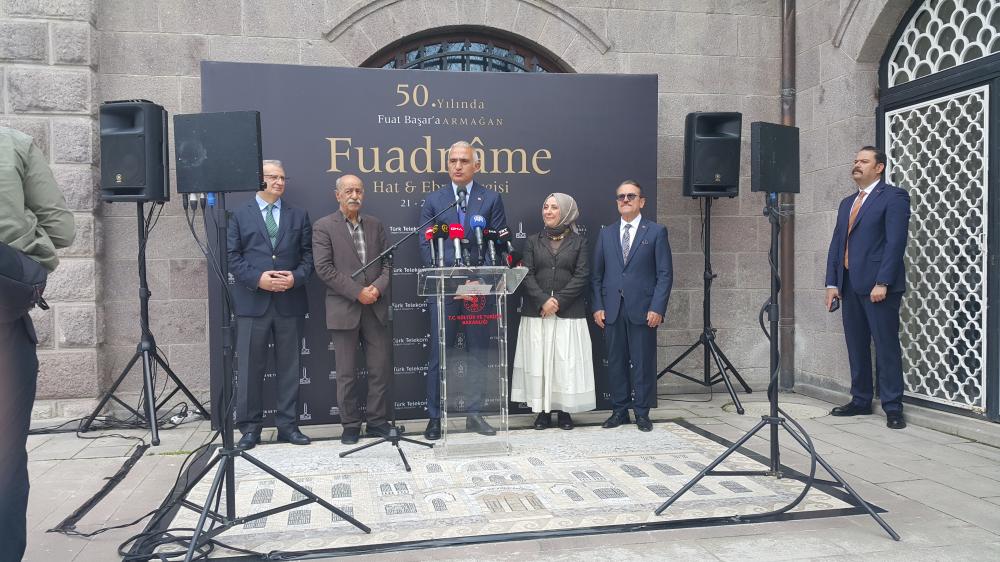 T.C. KÜLTÜR VE TURİZM BAKANI MEHMET NURİ ERSOY FUADNAME HAT&EBRU SERGİSİ AÇILIŞINI YAPTI