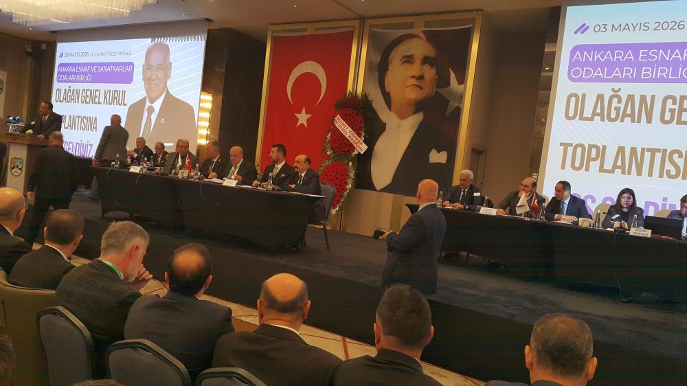 ANKARA ESNAF VE SANATKÂRLAR ODALARI BİRLİĞİ MEVCUT BAŞKAN HÜSEYİN AR'LA DEVAM  DEDİ