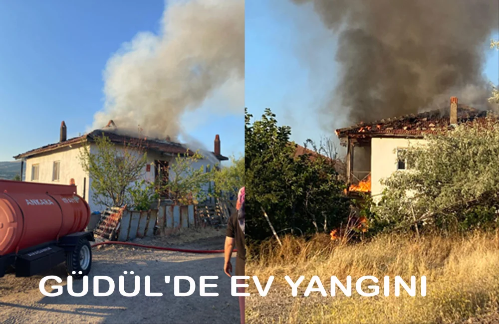 Güdül ilçesinde çıkan yangında bir ev kullanılamaz hale geldi.